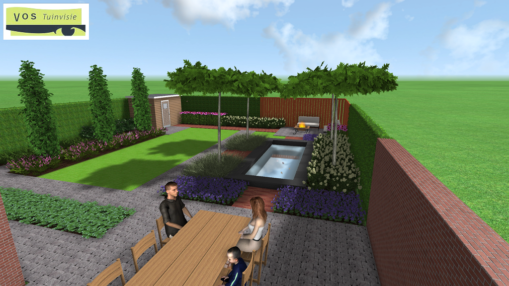 3d Tuinontwerp hoveniersbedrijf Vos Tuinvisie