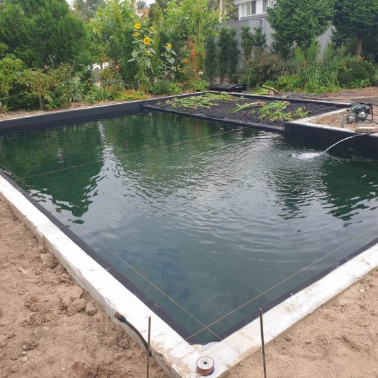 Ombouw gedateerd chloorbad naar natuurlijk gezuiverde zwemvijver 2