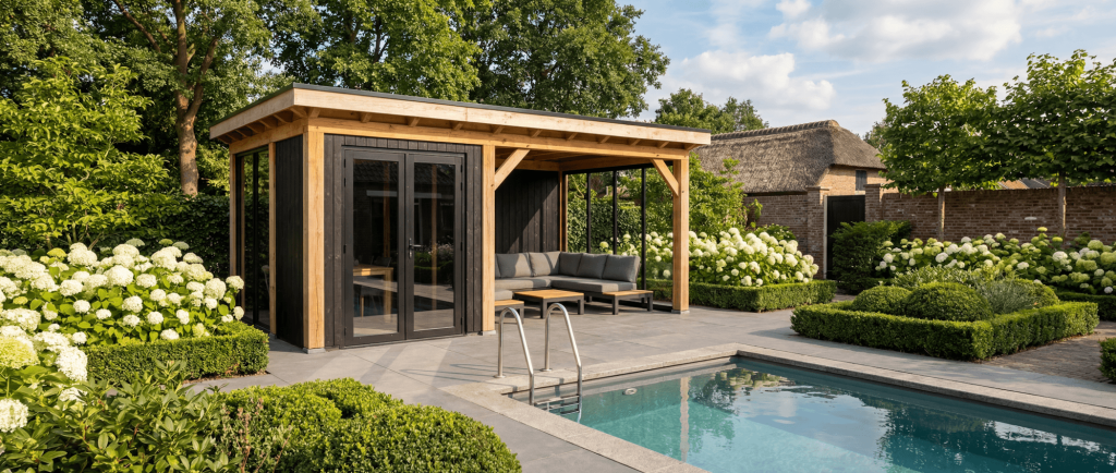 Tuinhuis luxe buitenverblijf of poolhouse